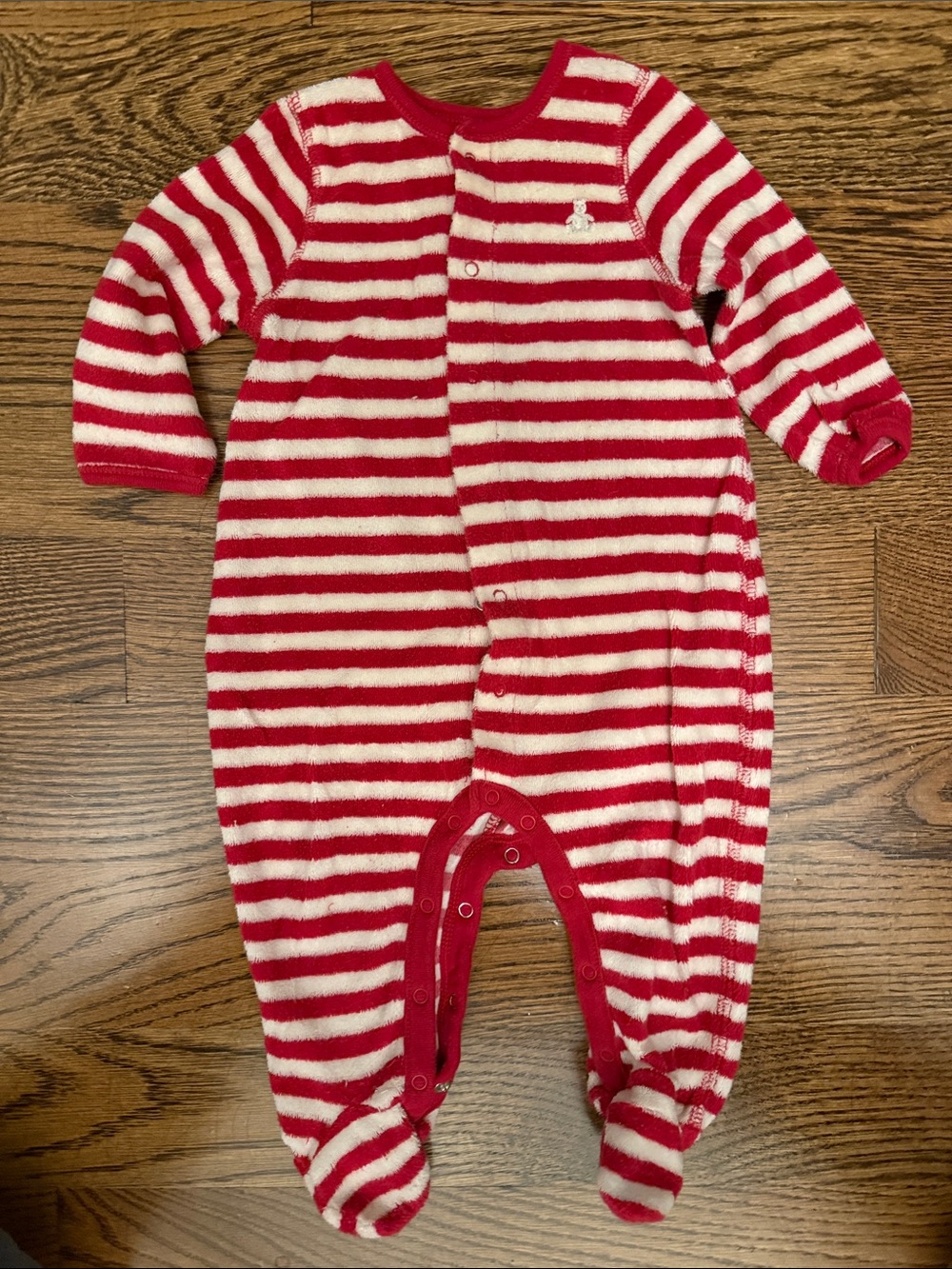 GAP Red and White Striped Footed One-Piece